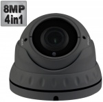 8MP Varifocal Dome CCTV Camera - UHD 4K, 40M Night Vision, 4-in-1